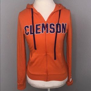Victoria’s Secret PINK Clemson Zip Hoodie XS NWT